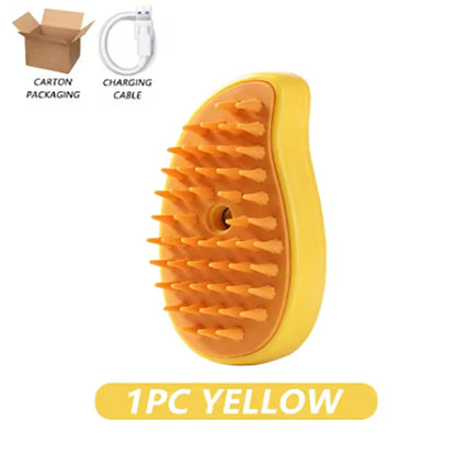 Steam Hair Removal Brush Electric Spray Cat Hair Brush Three in One Silicone Brush Used to Massage Pets Remove Floating Hairs